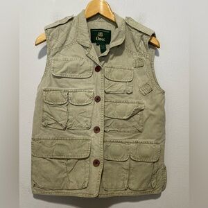 Vtg Orvis Vest Women’s Small Canvas Fishing Fly Hunting Utility Outdoor Pockets